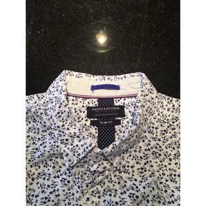Denim & Flower Slim Fit Button Up